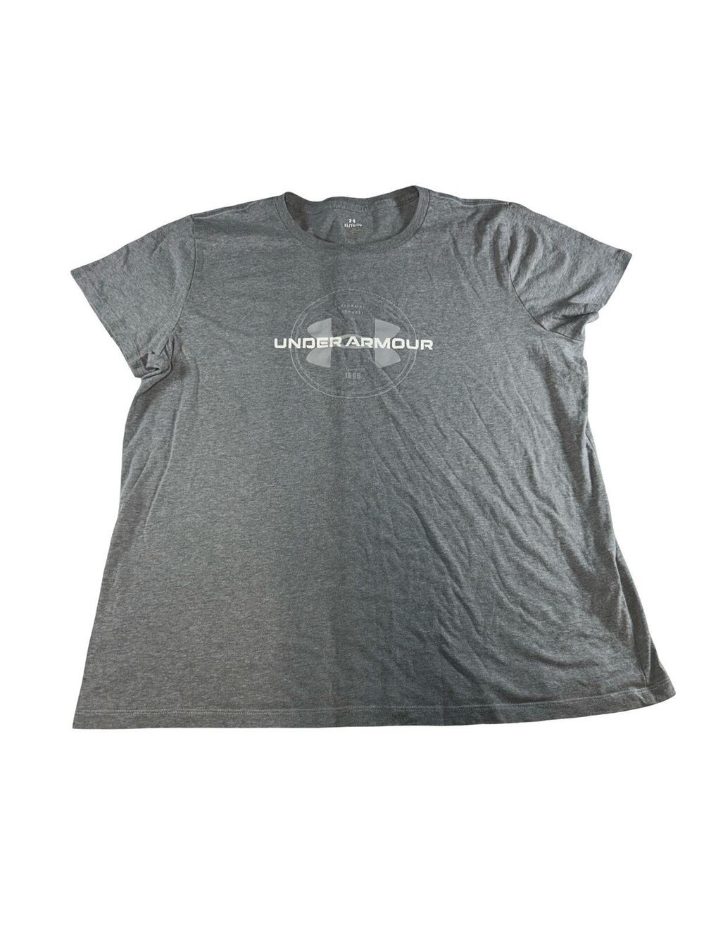 Under Armour Women’s XL Gray Logo Graphic T-Shirt Loose Fit Athletic